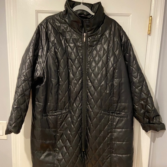 Roaman’s Black Quilted Puffer Jacket – Size 2X, Full Zip - Picture 1 of 9